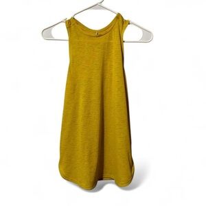 prAna Leesha Tank Top Yellow Women’s Small, Curved Hem and Back Yoke